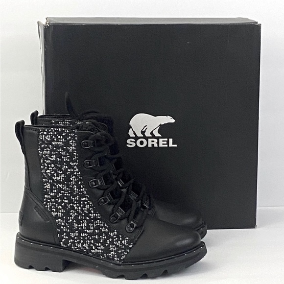 SOREL LENNOX LACE COZY WP BLACK BOOT Size: 8 - Picture 3 of 14